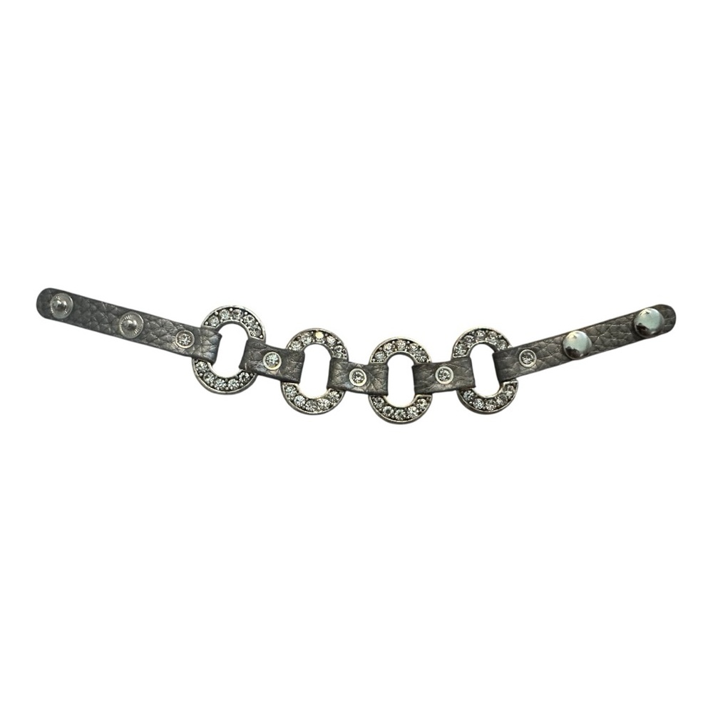 Premier Jewelry Silver Bracelet with Crystal Accents